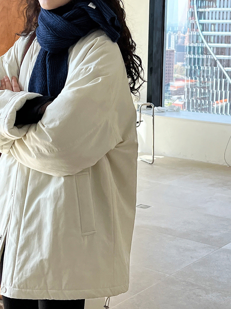 ミニマルデザイン中綿コ一ト