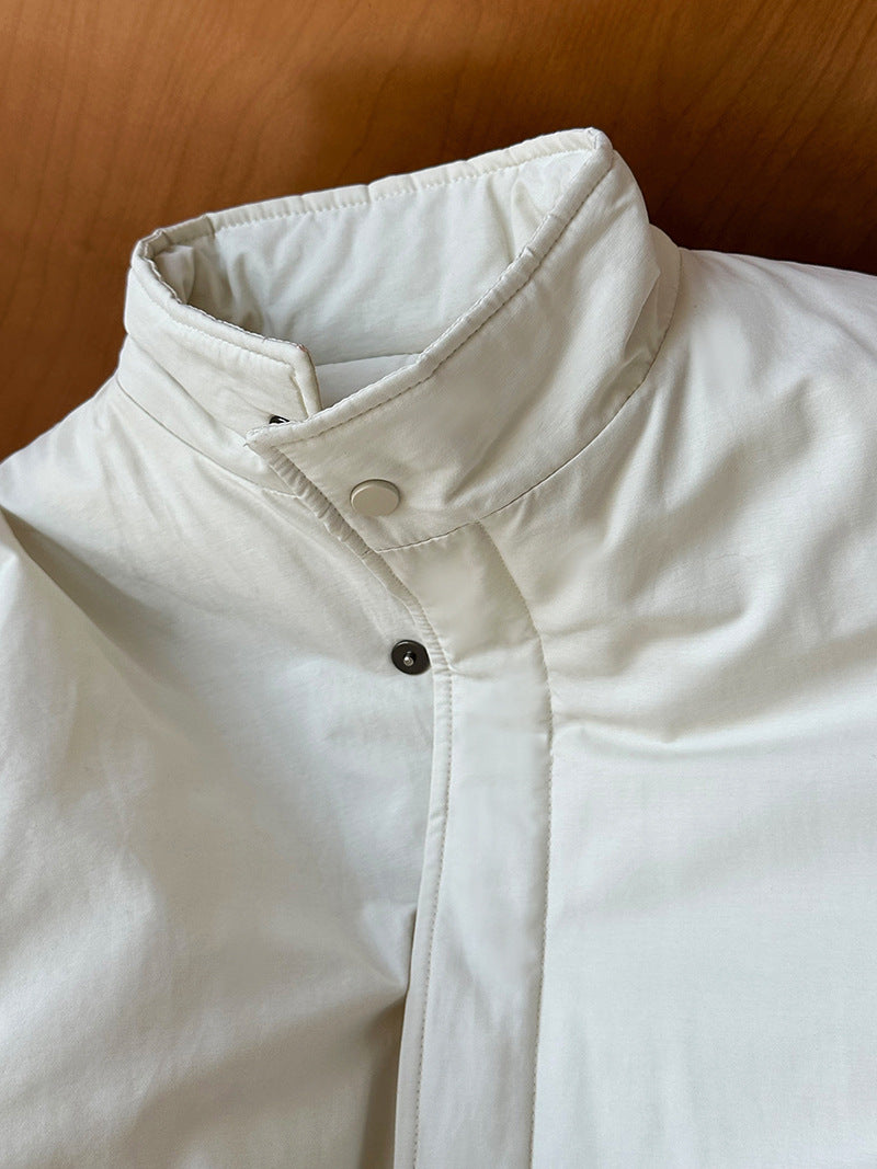 ミニマルデザイン中綿コ一ト