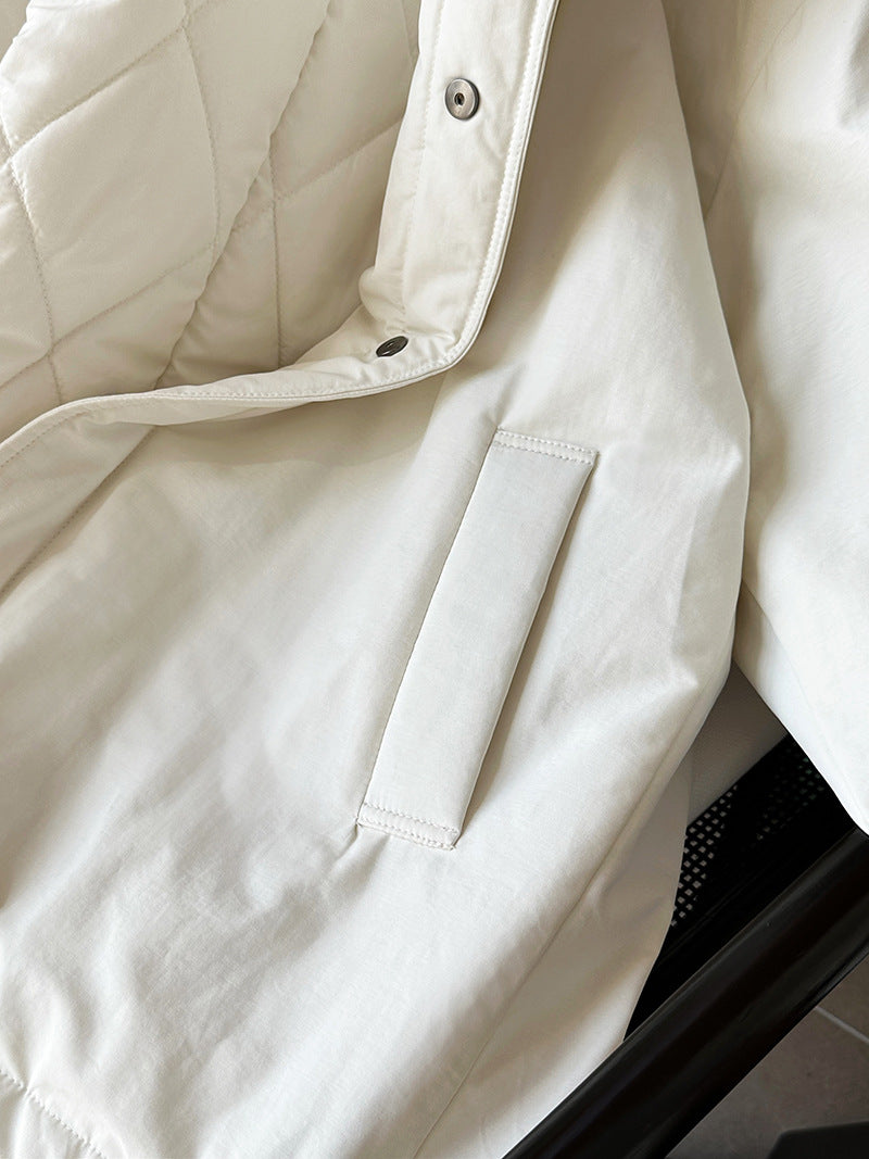 ミニマルデザイン中綿コ一ト