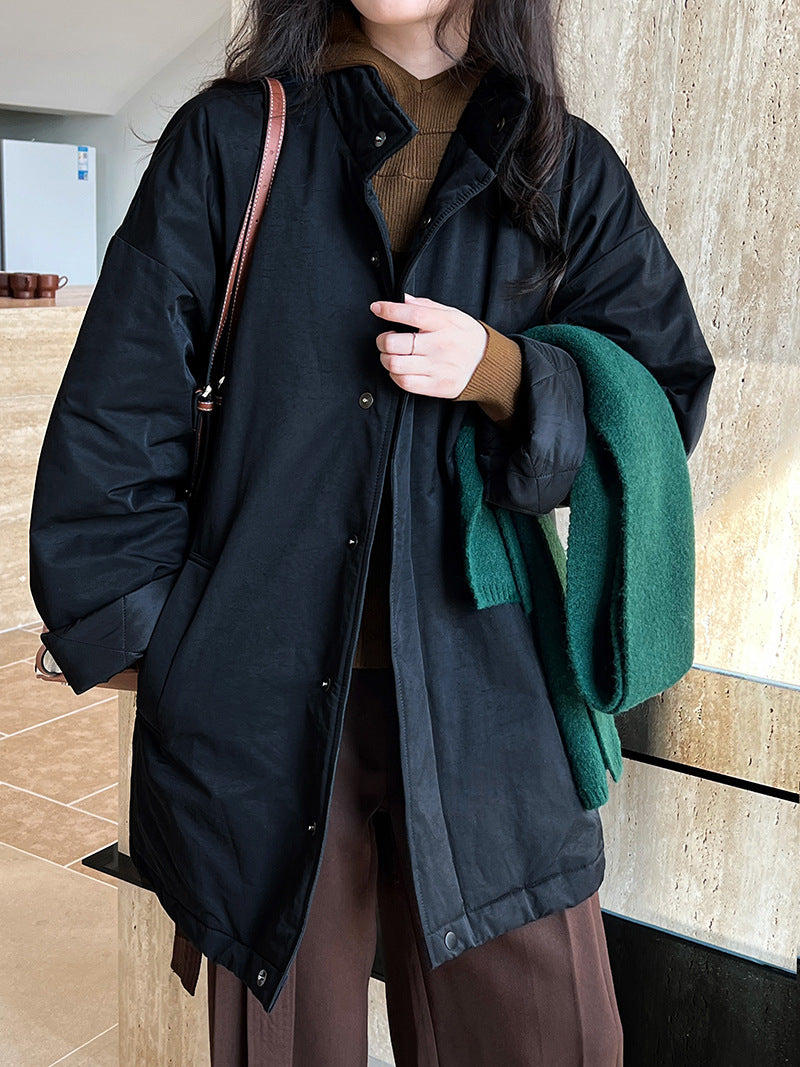 ミニマルデザイン中綿コ一ト