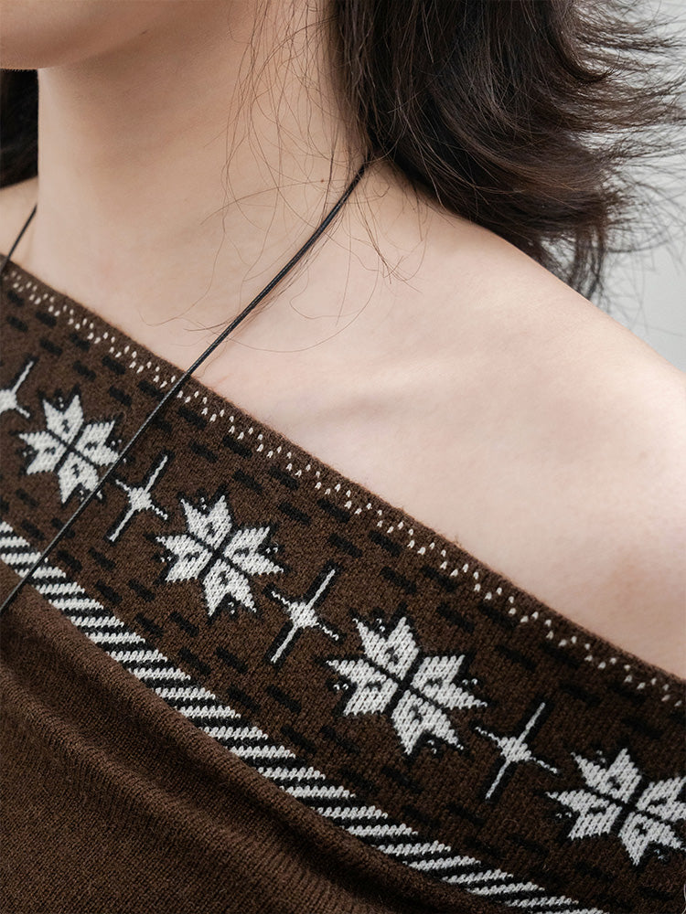 オフショルダーセーター