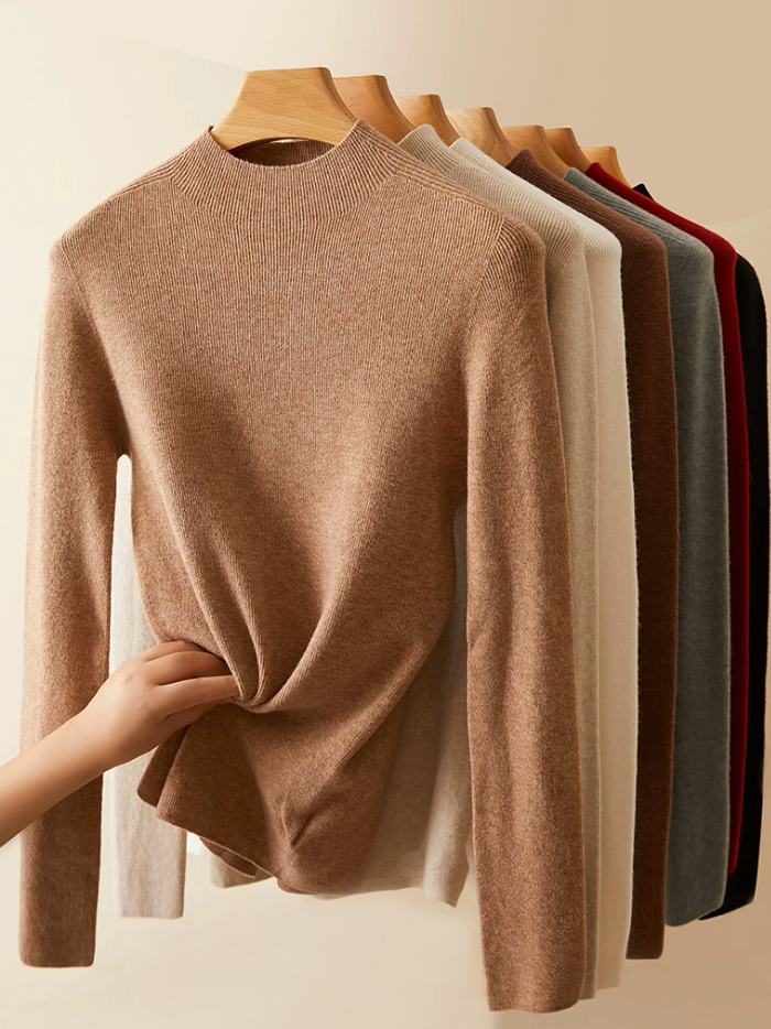 スリムニットカットソー